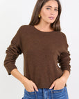 STORIES BE TOLD CAMELIA ALPACA BLEND LONG SLEEVE CREWNECK KNIT JUMPER