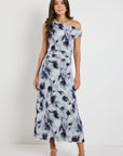 STORIES BE TOLD CHEMISTRY MESH OFF SHOULDER MAXI DRESS