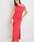 STORIES BE TOLD CLASSIFIED OFF SHOULDER TUCK MAXI DRESS
