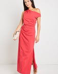 STORIES BE TOLD CLASSIFIED OFF SHOULDER TUCK MAXI DRESS