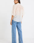 IVY + JACK CLOSURE SHEER HIGH NECK BUTTONED SS TOP