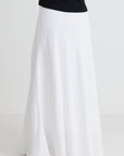 RE:UNION LAGOS LINEN BLEND BIAS MAXI SKIRT