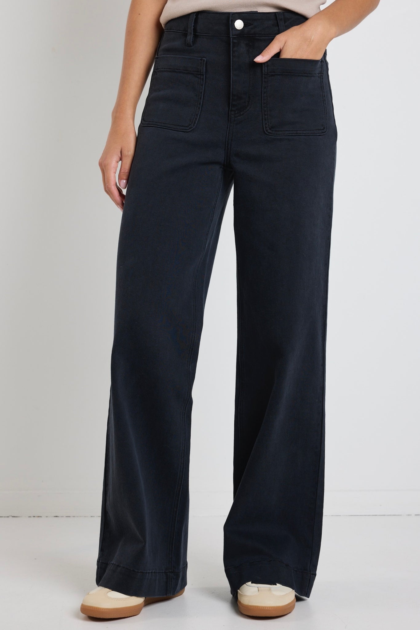 Among the Brave Zoey High Rise Stretch Denim Jean (Dark Khaki) main image 1