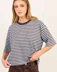 STORIES BE TOLD COHESION STRIPE OVERSIZED BOXY SHORT SLEEVE TEE