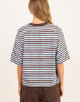 STORIES BE TOLD COHESION STRIPE OVERSIZED BOXY SHORT SLEEVE TEE