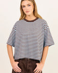 STORIES BE TOLD COHESION STRIPE OVERSIZED BOXY SHORT SLEEVE TEE