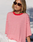 STORIES BE TOLD COHESION OVERSIZED CONTRAST BINDING BOXY SHORT SLEEVE TEE