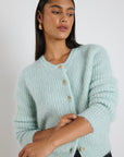 IVY + JACK COMPOUND MOHAIR BLEND CREWNECK CARDIGAN