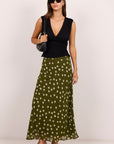 GEORGIA ZOE JUBILANT POLKA DOT GEORGETTE PULL ON BIAS MAXI SKIRT