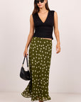 GEORGIA ZOE JUBILANT POLKA DOT GEORGETTE PULL ON BIAS MAXI SKIRT