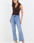 IVY + JACK CATALINE 90S BLUE KICK FLARE CROP JEAN