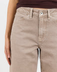 STORIES BE TOLD IDOLISE TAUPE STRETCH SOFT BARREL JEAN