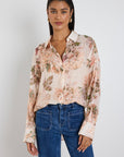 IVY + JACK CONSTRUCT FLORAL LONG SLEEVE BLOUSE