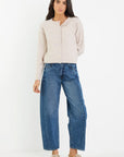 STORIES BE TOLD CREST OAT MARLE CREWNECK CARDIGAN