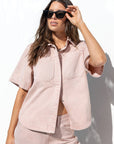 STORIES BE TOLD CRUCIAL DENIM SHORT SLEEVE SHACKET