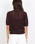 IVY + JACK DAPPLE BOXY KNIT LACE TEE