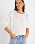 RE:UNION DAWN IVORY CROCHET KNIT JUMPER