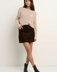 AMONG THE BRAVE VALID CORD MINI SKIRT