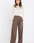 AMONG THE BRAVE INSTINCTIVE TWILL WIDE LEG ELASTIC BACK PANTS
