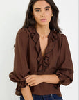 IVY+JACK DECORATE FRILL TOP