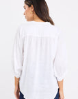 BY ROSA DEITY LINEN BLOUSE