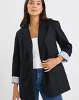 IVY + JACK DOCK RAMIE ROLLED SLEEVE BLAZER