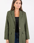 IVY + JACK DOCK RAMIE BLAZER ROLLED SLEEVE BLAZER