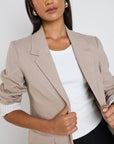 IVY + JACK DOCK RAMIE ROLLED SLEEVE BLAZER