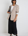IVY + JACK DOCK RAMIE ROLLED SLEEVE BLAZER