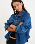 AMONG THE BRAVE ECHO PATCH POCKET DENIM JACKET