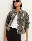 AMONG THE BRAVE ECHO LEOPARD DENIM JACKET
