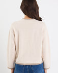 AMONG THE BRAVE EDGE MOCK NECK CONTRAST TRIM JUMPER