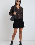 AMONG THE BRAVE VALID CORD MINI SKIRT
