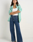 AMONG THE BRAVE ZOEY HIGH RISE WIDE LEG POCKET JEAN