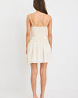 AMONG THE BRAVE FLORENTINE STRAPLESS PLEATED BODICE MINI DRESS
