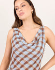 GEORGIA ZOE FRUITFUL GEORGETTE TIE BACK BIAS SLIP TOP