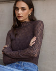 AMONG THE BRAVE GIVING LACE LS TOP
