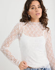 AMONG THE GIVING LACE LS TOP