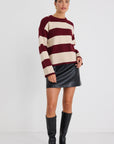 AMONG THE BRAVE SYNERGY PU LEATHER MINI SKIRT