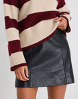 AMONG THE BRAVE SYNERGY PU LEATHER MINI SKIRT