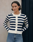 HUFFER CLASSIC STRIPE KNIT CARDI