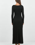 AMONG THE BRAVE HABITAT STRETCH LACE KNIT LONG SLEEVED MAXI DRESS