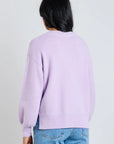 IVY + JACK DUSTY LILAC V NECK KNIT JUMPER