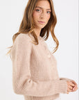 IVY + JACK HIGHLIGHT MOHAIR BLEND CREWNECK CARDIGAN
