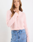 IVY + JACK HIGHLIGHT MOHAIR BLEND CREWNECK CARDIGAN