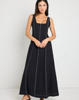 STORIES BE TOLD INDEX SLEEVELESS SQUARE NECK CONTRAST MAXI DRESS