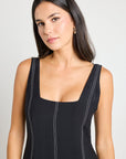 STORIES BE TOLD INDEX SLEEVELESS SQUARE NECK CONTRAST MAXI DRESS