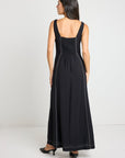 STORIES BE TOLD INDEX SLEEVELESS SQUARE NECK CONTRAST MAXI DRESS