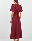 RE:UNION INDULGENT PUFF SLEEVE RELAXED MAXI DRESS