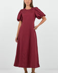 RE:UNION INDULGENT PUFF SLEEVE RELAXED MAXI DRESS
